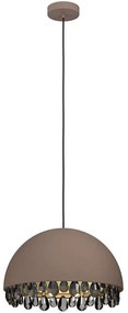 Φωτιστικό Οροφής Gaetano 2 39948 Φ45x150cm 1xE27 40W Moca-Gold Eglo Steel,Glass