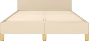vidaXL Σκελετός Κρεβατιού Χωρίς Στρώμα Κρεμ 120x200 εκ. Υφασμάτινο