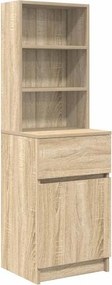 vidaXL Κομοδίνο Sonoma Δρυς 39x35x125 εκ. από Επεξεργασμένο Ξύλο