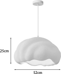 Φωτιστικό οροφής Vomber pakoworld E27 ps λευκό Φ52x28εκ