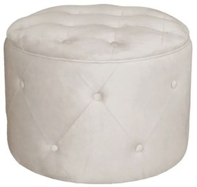 TRAVIS Σκαμπό Αποθηκευτικό, Ύφασμα Velure Απόχρωση Cappuccino  Φ60cm H.45cm Ε7025,1