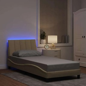 Σκελετός Κρεβατιού Χωρίς Στρώμα Hanko Κρέμα 90x200 εκ. Υφασμάτινο