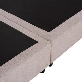 Επενδυμένο Κρεβάτι MILO Διπλό με Μπέζ Ύφασμα 160x200εκ. 160x202x136 εκ.