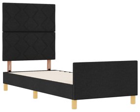vidaXL ΒίδαXL Κρεβάτι Μαύρο 80x200 εκ Ύφασμα