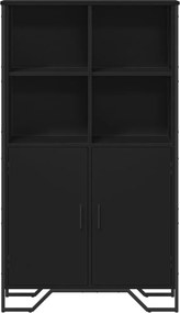 vidaXL Ντουλάπι Μαύρο 79,5x35,5x137,5 εκ. Επεξεργασμένο Ξύλο