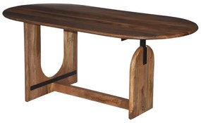 Τραπέζι Jenkou pakoworld mango ξύλο σε φυσική απόχρωση 180x90x76εκ