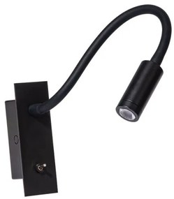 Απλίκα Φωτιστικό Τοίχου On-Off LED 3W IP20 3000K Μαύρο H69 Zambelis-H69-Μαύρο H69