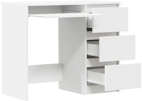 vidaXL Γραφείο Λευκό 90 x 45 x 76 εκ. από Επεξ. Ξύλο