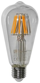 Adeleq Led Λάμπα Cog Αβοκάντο St64 Φ64 Διάφανο Ε27 8W Θερμό 13-27646800