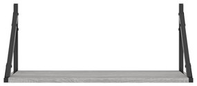 vidaXL Ραφιέρες Τοίχου 2 τεμ. Γκρι Sonoma 60x25x25,5 εκ. Επεξ. Ξύλο
