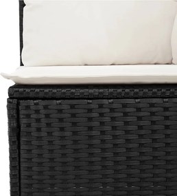vidaXL Patio Sofa Set 10-θέσια Black and Cream