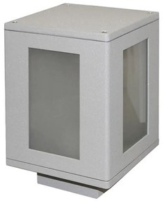 Adeleq Φωτιστικό Αλουμινίου Τετράγωνο H22xW15cm Ε27 Γκρι 9-7273206