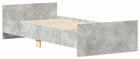 vidaXL Πλαίσιο Κρεβατιού Γκρι Σκυροδέματος 100x200 εκ. Επεξεργ. Ξύλο