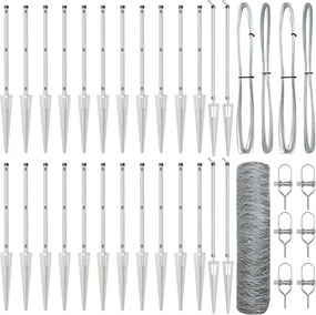 vidaXL Στύλος Περιφράξεων Ασημί 50 x 0,8 μ (36 χλστ δίχτυ) Ατσάλι