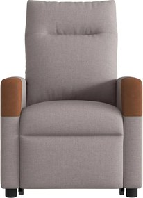 vidaXL Πολυθρόνα Μασάζ Ηλεκτρική Ανακλ.Taupe Υφασμάτινη