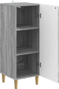 vidaXL Πλαϊνό γραφείο Γκρι Sonoma 33 x 34,5 x 90 εκ Επεξεργασμένο Ξύλο