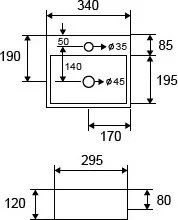 Karag LT 2029 - Νιπτήρας μπάνιου 34x29,5