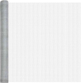 vidaXL Στύλος Περιφράξεων Ασημί 100 x 1,6 m (25 mm πλέγμα) Ατσάλι