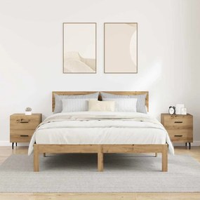 vidaXL Κομοδίνο με συρτάρι 2 pcs artisan δρυς 40 x 35 x 47.5 εκ