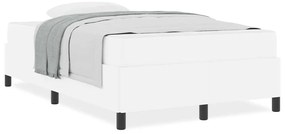 vidaXL Σκελετός κρεβατιού με στρώμα Λευκό 120 x 200 cm Τεχνητό δέρμα