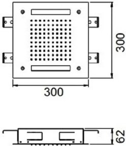 Κεφαλή ντουζ Almar Easy Light Temptation εντοιχισμού