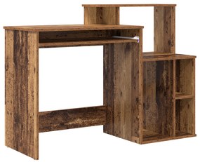 vidaXL Γραφείο με Αποθήκευση Παλιό Ξύλο 120.5x44x88.5 cm Επεξεργασμένο Ξύλο
