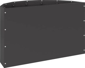 vidaXL Γλάστρα Μαύρο 60 x 30 x 35 εκ Ατσάλι