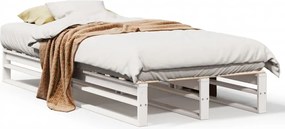 vidaXL Σκελετός Κρεβ. Χωρίς Στρώμα Λευκό 90x190 εκ Μασίφ Πεύκο