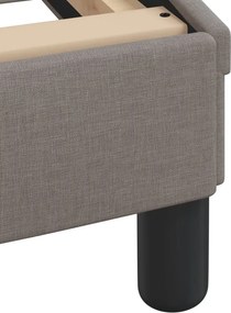 vidaXL Κρεβάτι με Στρώμα Dover Taupe 140x200 εκ. Υφασμάτινο