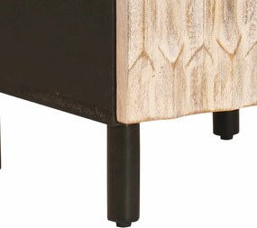 vidaXL Ντουλάπι Μπάνιου με ράφι Μαύρο και Λευκό 38 x 33 x 160 εκ.