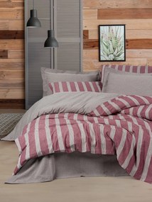 Double Quilt Cover Set Bande - Claret Red Claret Red