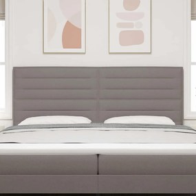 vidaXL LED κεφαλάρι Taupe ύφασμα