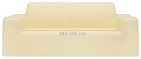 Κάλυμμα Διθέσιου Καναπέ Ελαστικό Κρεμ από Πολυεστερικό Ζέρσεϊ - Κρεμ