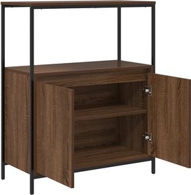 vidaXL Ντουλάπι μπάνιου με ράφια καφέ δρυς 76,5x35x95 εκ.