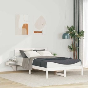 vidaXL Σκελετός Κρεβατιού Λευκό 140 x 200 cm Στερεά ξυλεία πεύκου