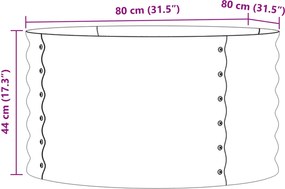 vidaXL Ανεβασμένο Κρεβάτι Καφέ 80 x 80 x 44 cm Ατσάλι