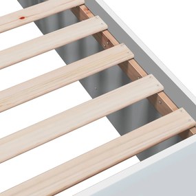vidaXL Κρεβάτι δαπέδου Λευκό 80 x 200 cm Επεξεργασμένο Ξύλο