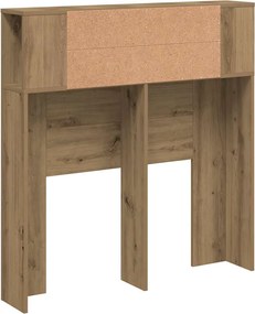vidaXL Ντουλάπι κεφαλάρι Δρυς τεχνίτης 100x18,5x102,5 cm