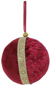 Χριστουγεννιάτικη Μπάλα Glam 020816 10x10x10cm Red-Gold