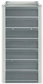 vidaXL Ζαρντινιέρα Υπερυψωμένη Γκρι 240x40x77 εκ. Γαλβανισμ. Χάλυβας