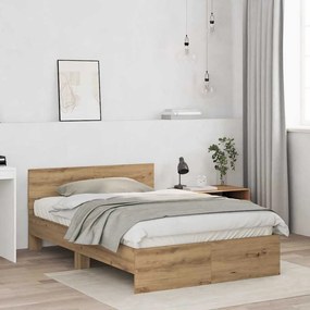 vidaXL Σκελετός Κρεβατιού Artisan Oak 120 x 190 cm Επεξεργασμένο ξύλο