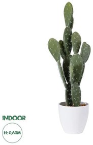 Artificial Garden OPUNTIA FICUS-INDICA CACTUS 20096 Τεχνητό Διακοσμητικό Φυτό Κάκτος Φραγκοσυκιά Υ60cm Globostar 20096