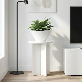 vidaXL Βάση φυτών 2 pcs Γυαλιστερό Λευκό Ø29,5 x 40 εκ.