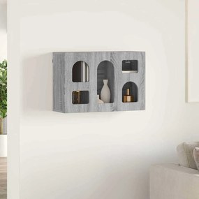 vidaXL Κρεμαστό ντουλάπι με ράφι ELST Γκρι Sonoma 60 x 20 x 40 εκ