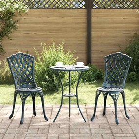 vidaXL Καρέκλα Κήπου 2 pcs Πράσινο 55 x 56.5 x 91εκ Αλουμίνιο