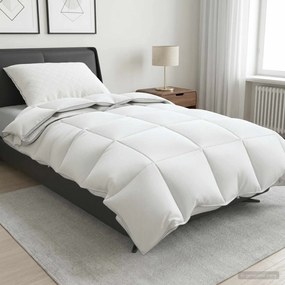 vidaXL Πάπλωμα FULDA 135 x 200 cm 4 Εποχές 310 GSM 90% Χήνας Λευκό