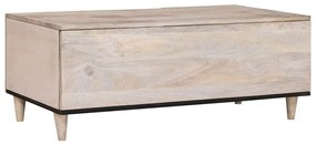 vidaXL Τραπεζάκι σαλονιού Μπεζ 100 x 54 x 40 εκ Μασίφ ξύλο μάνγκο