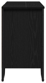 vidaXL Ντουλάπι Νιπτήρα  Μαύρη Δρυς 91x35x60 cm Επεξεργασμένο Ξύλο