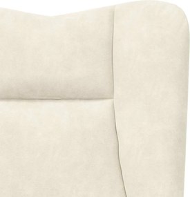 vidaXL Πολυθρόνα Κρεμ 63 x 67 x 94 εκ. Βελούδο
