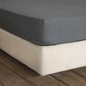 Σεντόνι Primal Με Λάστιχο Dark Grey Nima Υπέρδιπλο 160x232cm 100% Βαμβάκι